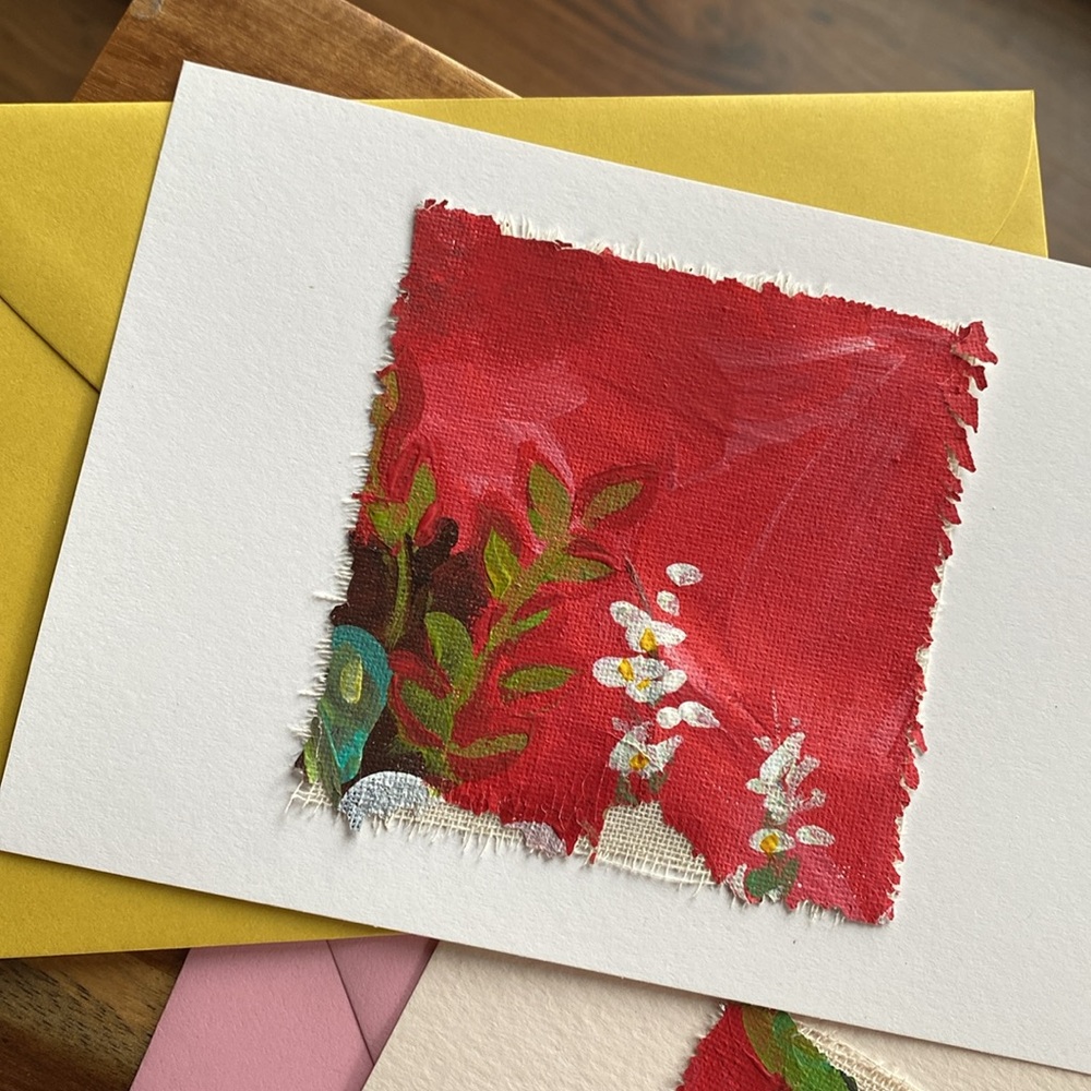 Handmade greeting cards using Paper Source papers and thrifted artwork! - Picture 3 of 6